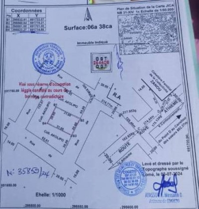 1 lot avec tampon otr à 300m du goudron