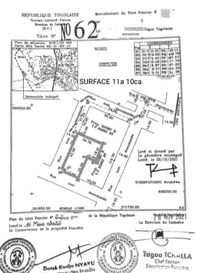 2 lots collés avec titre foncier