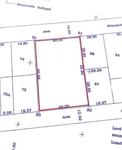 4 lots collés avec titre foncier coté plage