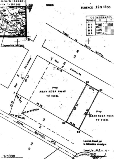 2 lots collés avec titre foncier au bord du goudron n 5