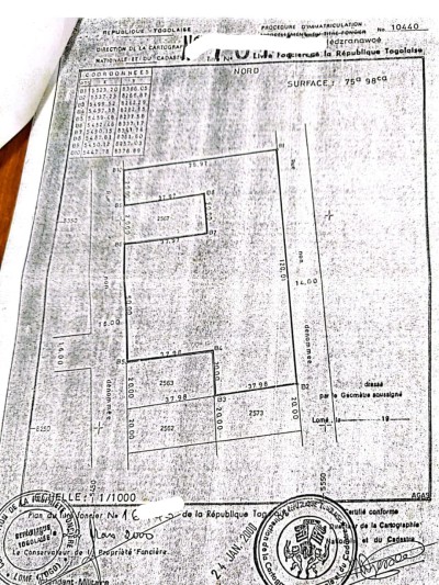 12 lots collés avec titre foncier à 100m du goudron