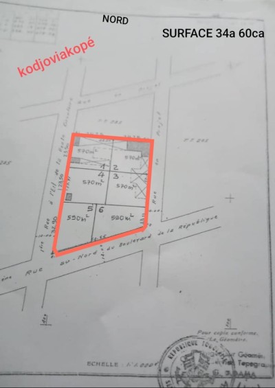 6 lots collés avec titre foncier