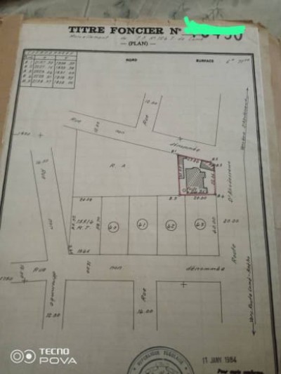 1 lot avec titre foncier au bord du nouveau goudron