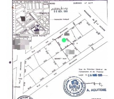 1 lot avec titre foncier à 40m du goudron + de vieilles maisons