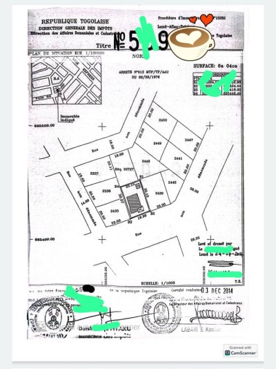 1 lot avec titre foncier à 200m du goudron