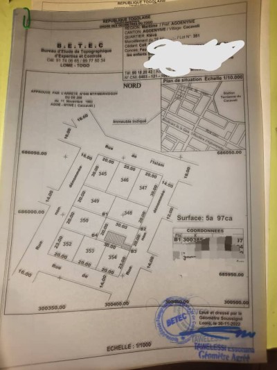 1 lot cloturé avec tampon otr + une villa non loin du marché